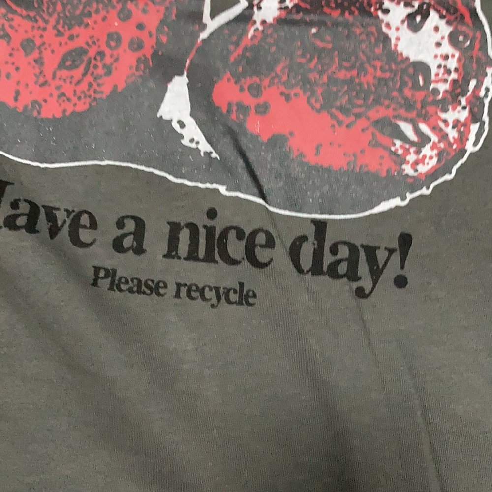 Black Basic Jersey Red Cherry Relaxed T-Shirt Siz… - image 4